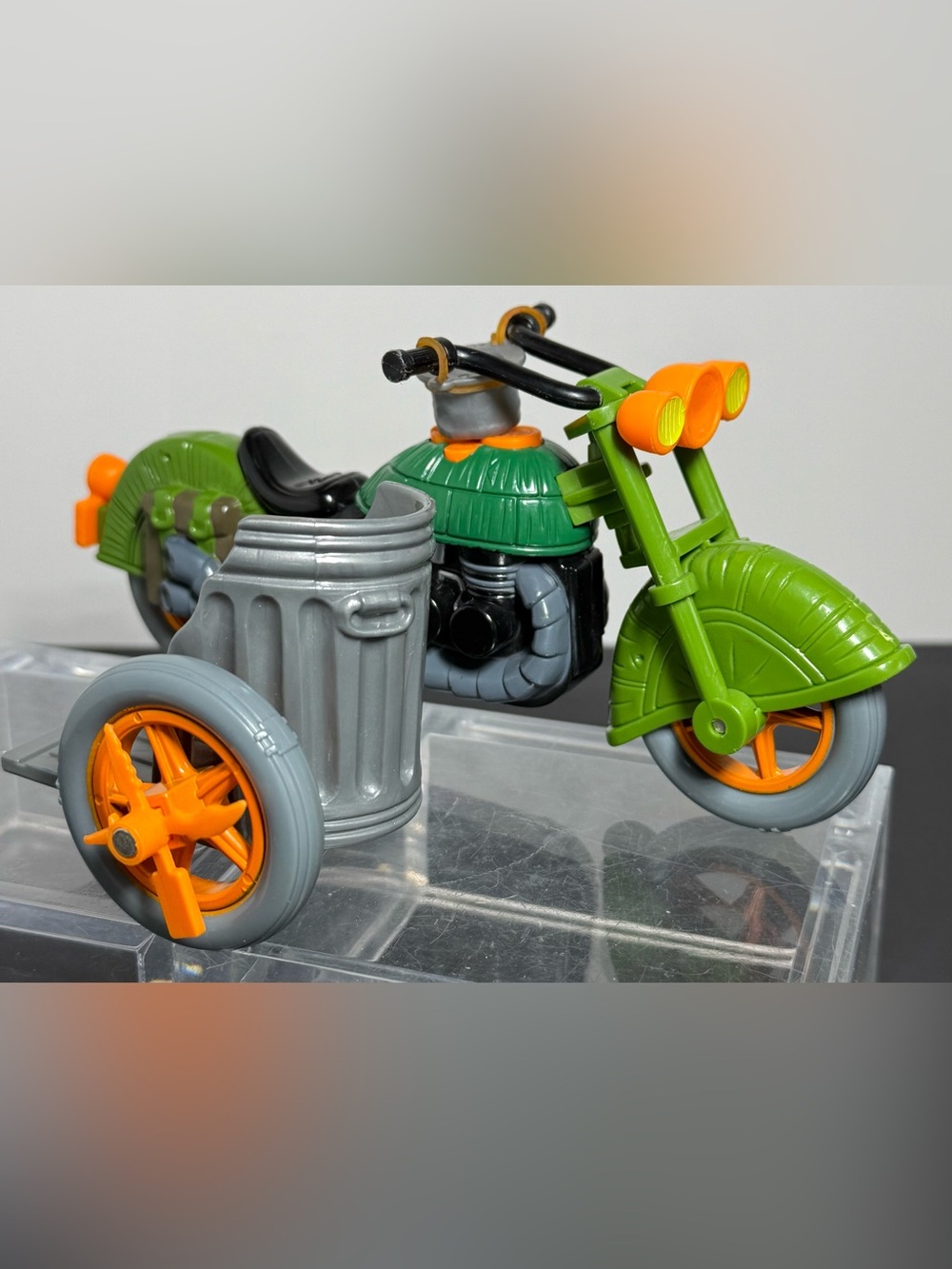 Vintage 1989 TMNT Turtlecycle Vehicle with Sidecar Playmates Toys Original
